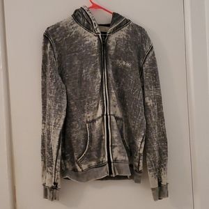 Billabong grey distressed hoodie